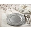 Saro Lifestyle Snowflake Design Christmas Holiday Decorative Charger Plate - set of 4 pcs - 3 of 3