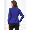 INSPIRE CHIC Women's Elegant Long Sleeve Ruffle Tie Neck Business Work Top - 4 of 4