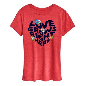 Women's - Instant Message - Love Grows Right Here Short Sleeve Graphic T-Shirt - 1 of 4