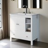30 Inch Bathroom Vanity with Ceramic Sink Set Combo, Cabinet with Drawer and Doors, Solid Wood Frame with Painted Finish - Leovsnove - 3 of 4