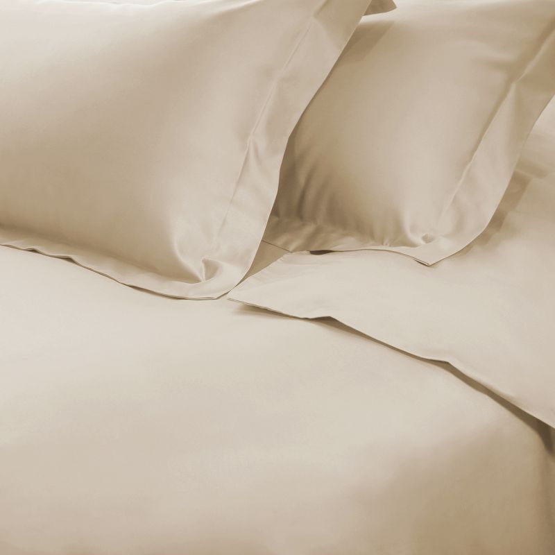 650-Thread Count Cotton Solid Duvet Cover and Sham Set by Blue Nile Mills, 2 of 6