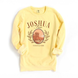 Simply Sage Market Women's  Garment Dyed Graphic Sweatshirt Joshua Tree Grunge - 1 of 2