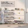 TIRAMISUBEST Narrow Shoe Cabinet with Hooks & Adjustable Compartments - 4 of 4