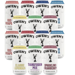 Owen’s Craft Mixers, | Vodka Mixer Packs | Rio Red Grapefruit, Ginger Beer, American Tonic, Club Soda, Classic Lemonade, Transfusion Mix & Sparkling Cranberry | Vegan & Gluten-Free Soda Mocktail and Cocktail Mixer - 1 of 1