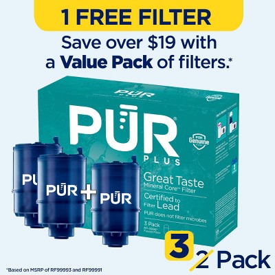 PUR 3-Stage Blue Faucet Mount Replacement Water Filter
