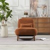 Okak Modern Upholstered Armless Reading Accent Chair with Pillow,Soft Padded Barrel Chair for Living Room,Bedroom - 2 of 4