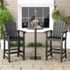 Tangkula 2PCS Outdoor HDPE Bar Stool Tall Adirondack Chair with Armrests and Footrest 30 Inches Counter Height Bar Stool - 3 of 4