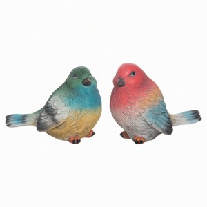 Transpac Large Resin Rainbow Bird Set of 2 Spring Home Decorations - 1 of 1