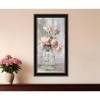 HomeRoots Cottage Peach Roses Black Framed Print Wall Art - 2 of 4