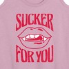 Women's - Instant Message - Valentine's Day Sucker For You Graphic Racerback Tank - 2 of 4