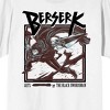 Berserk Guts Blood Splatter Logo Adult White Crew Neck Short Sleeve T-shirt - 2 of 4