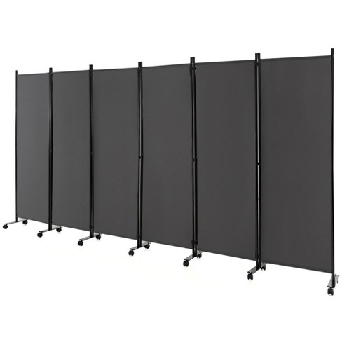 Costway 6-panel Folding Room Divider 6ft Rolling Privacy Screen With ...