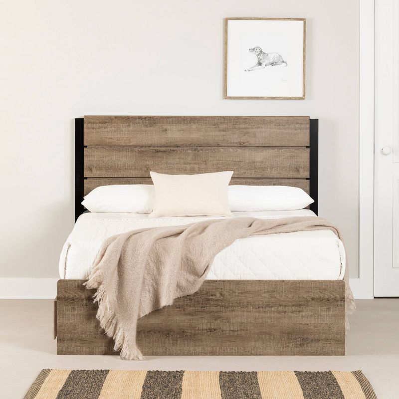 Arlen Mates Bed and Headboard Set Weathered Oak - South Shore, 6 of 13