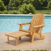 Adirondack Chair, Folding Wooden Outdoor Lounge Accent Chair, 300lb Weight Capacity - 2 of 4