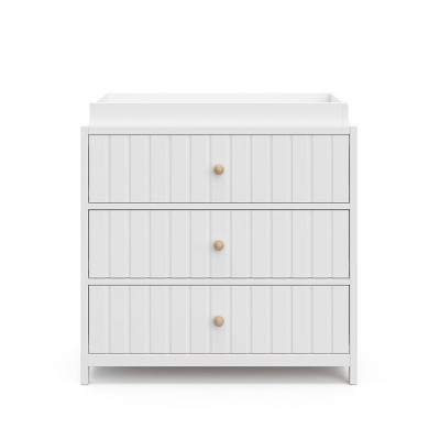White 3-Drawer Chest with Changing Table Topper