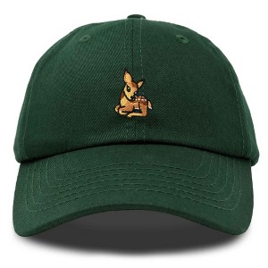 Dalix Fawn Embroidered Cotton Dad Hat Deer Adjustable Casual Baseball Cap Nature - 1 of 4