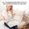 ZICOTO Decorative Photo Storage Box – Linen Organizer with Lid & Dividers Holds up to 1700 4x6 Photos – Portable, Sturdy Scrapbook Storage Solution - 3 of 4
