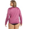 Sporti Sporti Women's Plus Size L/S Hybrid UPF 50+ Sun Shirt Black 3X - 4 of 4