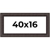 PosterPalooza | Panoramic 3.5" Wide Ornate Brown Frame - UV Acrylic, Foam Board Backing, Hanging Hardware - 2 of 4