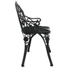 vidaXL Patio Bench 39.4" Cast Aluminum Black - 4 of 4
