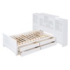 Twin Size Wood Platformbed with Vertical All-in-One Cabinet and 4 Drawers on Each Side - ModernLuxe - 4 of 4