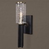 Uttermost Jarsdel 1-Light Wall Sconce – 20"H x 5"W Black and Antique Brass Industrial Style with Meteor Glass Shade - 2 of 4