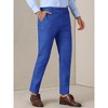 Lars Amadeus Men's Slim Fit Tapered Leg Flat Front Business Trousers Dress Pants - 2 of 4