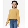 Girls Crewneck Knit Pullover Sweaters Long Lantern Sleeve Oversized Knit Cute Jumper Tops - 3 of 4