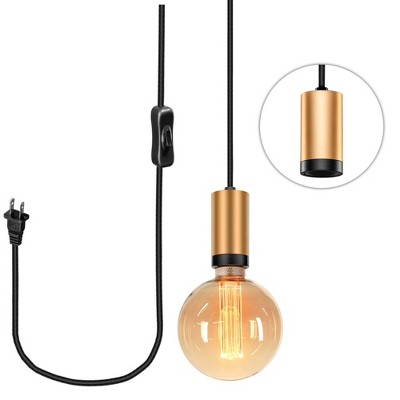 Vintage Elegance 10ft Matte Black Pendant Light Cord Kit