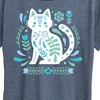 Women's - Instant Message - Scandinavian Cat Short Sleeve Graphic T-Shirt - 2 of 4