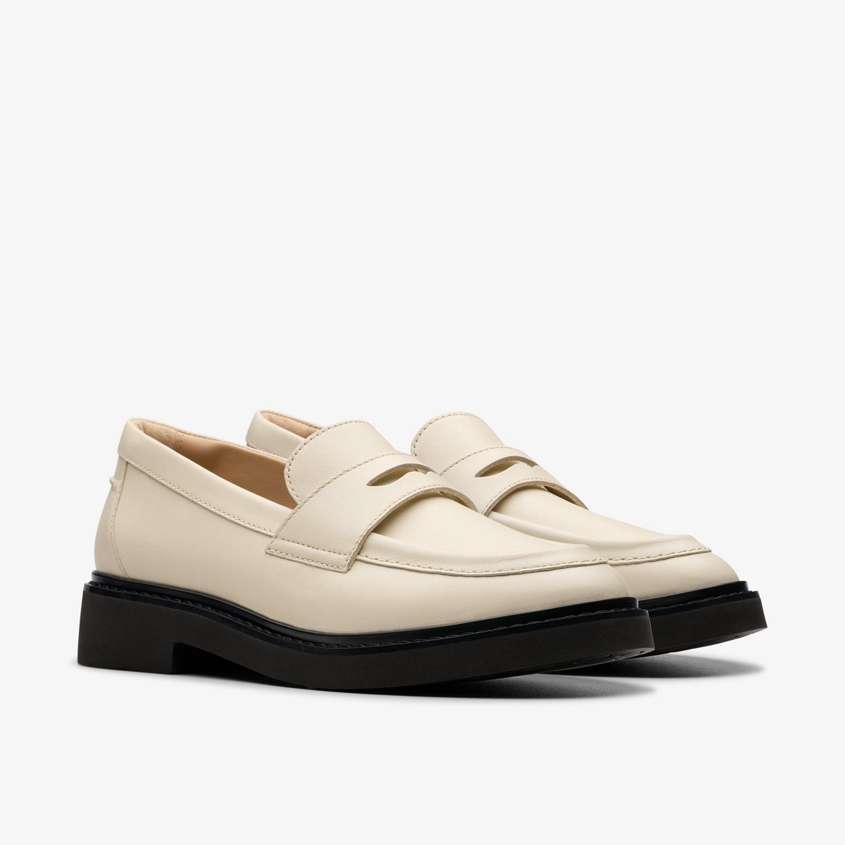 Обувь Clarks Womens Splend Edge Cream Leather Shoes 7.5 Medium — фото 7