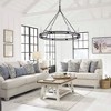 8-Light Black Wagon Wheel Chandelier Farmhouse Industrial Light Fixture for Dining Room or Foyer - 4 of 4