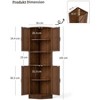 Tall, Narrow Farmhouse Corner Cabinet with Doors and Storage Shelves, Multi-Purpose Cabinet - 2 of 4