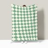 Soft Flannel All-Season Cozy Throw with Green & Checkered Design, for Bed, Sofa, Camping, Living Room & Office Decor, Christmas Gift - 4 of 4