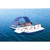 Bestway Hydro-Force Tropical Breeze 6 Person Inflatable Party Island Large Relaxing Water Float with Detachable Sunshade and Cooler Bag, Blue/White - 2 of 4
