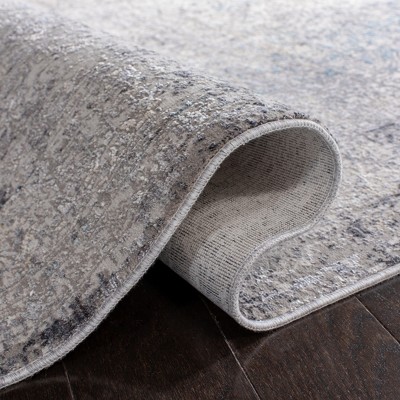 Gray Hand-Knotted Wool and Viscose Area Rug