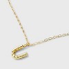 14K Gold Dipped Twisted Bubble Initial Necklace - A New Day™ Gold - 4 of 4