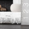 nuLOOm Beaulah Modern Trellis Shag Area Rug, 6' 7" x 9', White - 3 of 4