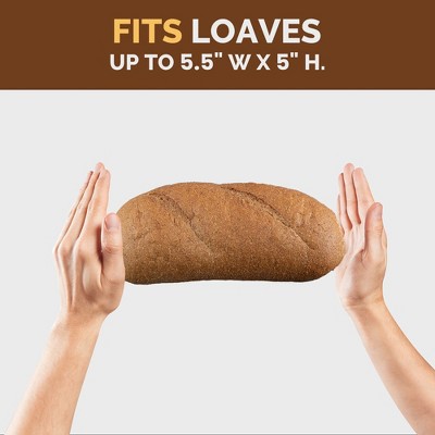 Foldable Bamboo Bread Slicer with Stainless Steel Knife and Crumb Tray