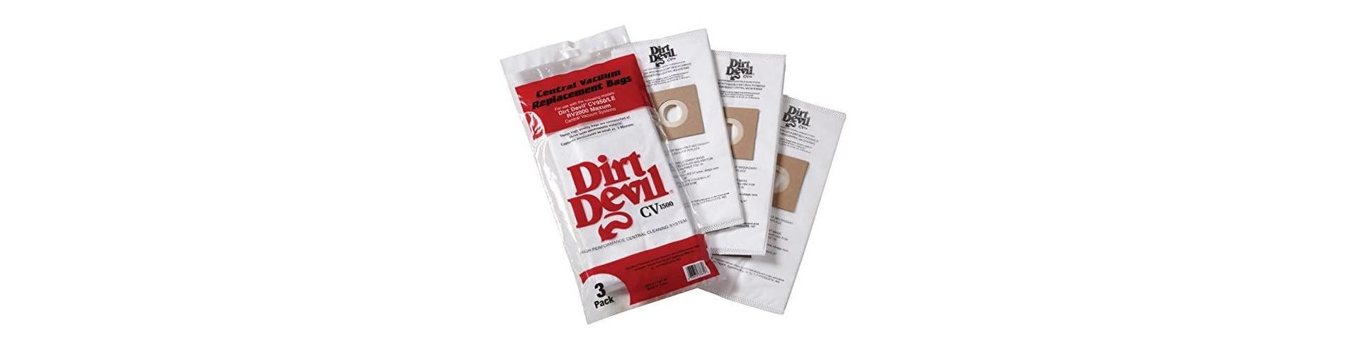Dirt Devil Central Vacuum Cleaner HP, CV950,CV1500 Vacuum Bags 3 Pk Part # 7767-W, 9597