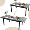 7PC Metal Dining Set with Expandable Dining Table & 6 Swivel Chairs - Captiva Designs - image 3 of 4