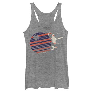 Womens Star Wars Death Star Streaks Racerback Tank - 1 of 4