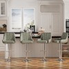 VECELO Set of 2/4 Swivel Adjustable Bar Stools with Back and Arm, Kitchen Island Stools, PU Chairs for Pub, Dining Room - 2 of 4
