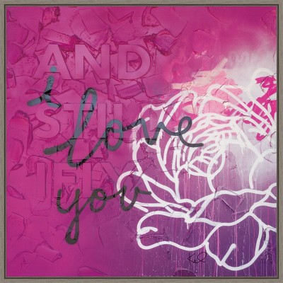Amanti Art Lotus Love by Kent Youngstrom Canvas Wall Art Print Framed 22-in. x 22-in.