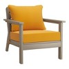 WestinTrends Avalon Outdoor Modern HDPE Patio Club Chairs with Deep Seat Cushions (Set of 2) - 4 of 4