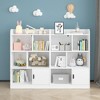 TOAOTBNBO Toy Bookshelf with 6 Compartments, Toy Bookcase Storage Organizer for Display Toy Standing Shelves for Bedroom, White - 4 of 4