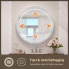 Keonjinn Metal Framed LED Round Frontlit Bathroom Vanity Wall Mirror, 3 Color Temperatures Dimmable, Anti-Fog - 4 of 4