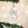 Old World Christmas 2.25 In White Baby Shoe Ornament Birth Baptism Tree Ornaments - 2 of 3