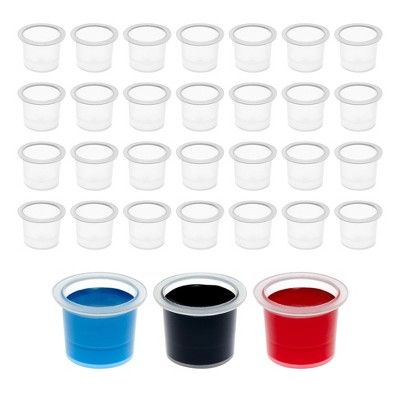 Stockroom Plus 1000 Pack Medium Disposable Tattoo Ink Caps, Pigment Cups for Microblading, 14 mm