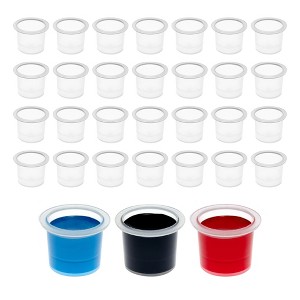 Stockroom Plus 1000 Pack Medium Disposable Tattoo Ink Caps, Pigment Cups for Microblading, 14 mm - 1 of 4